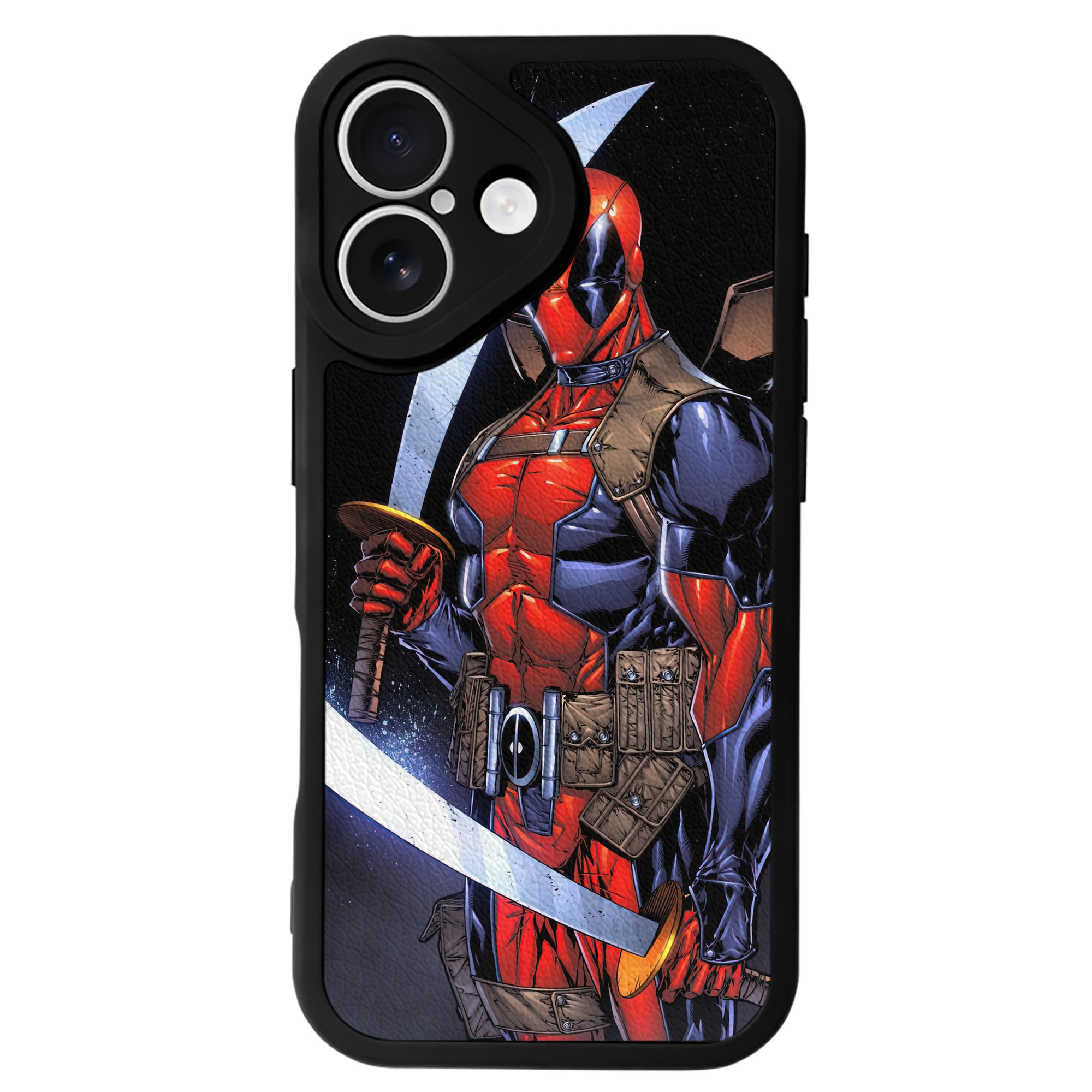 （画像用） Deadpool デッドプール 【iPhone 16シリーズ対応】シリコンスマホケース（レザー調） 材質：シリコン